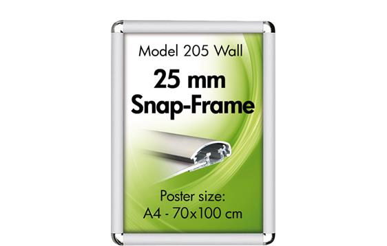 9405576   Plakatramme Snap Rondo 25 mm aluminium A4 21 x 29,7 cm